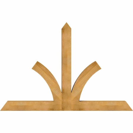 Ekena Millwork Richland Rough Sawn Timber Gable Bracket, Western Red Cedar, 84"W x 56"H x 6"D x 6"F, 16/12 Pitch GBW084X56X0606RIC00RWR